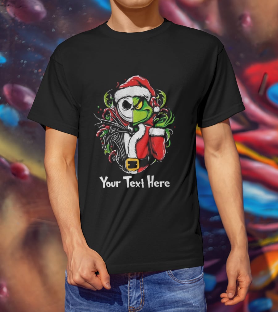Jack Skellington Grinch Mashup Santa Claus Christmas T-Shirt
