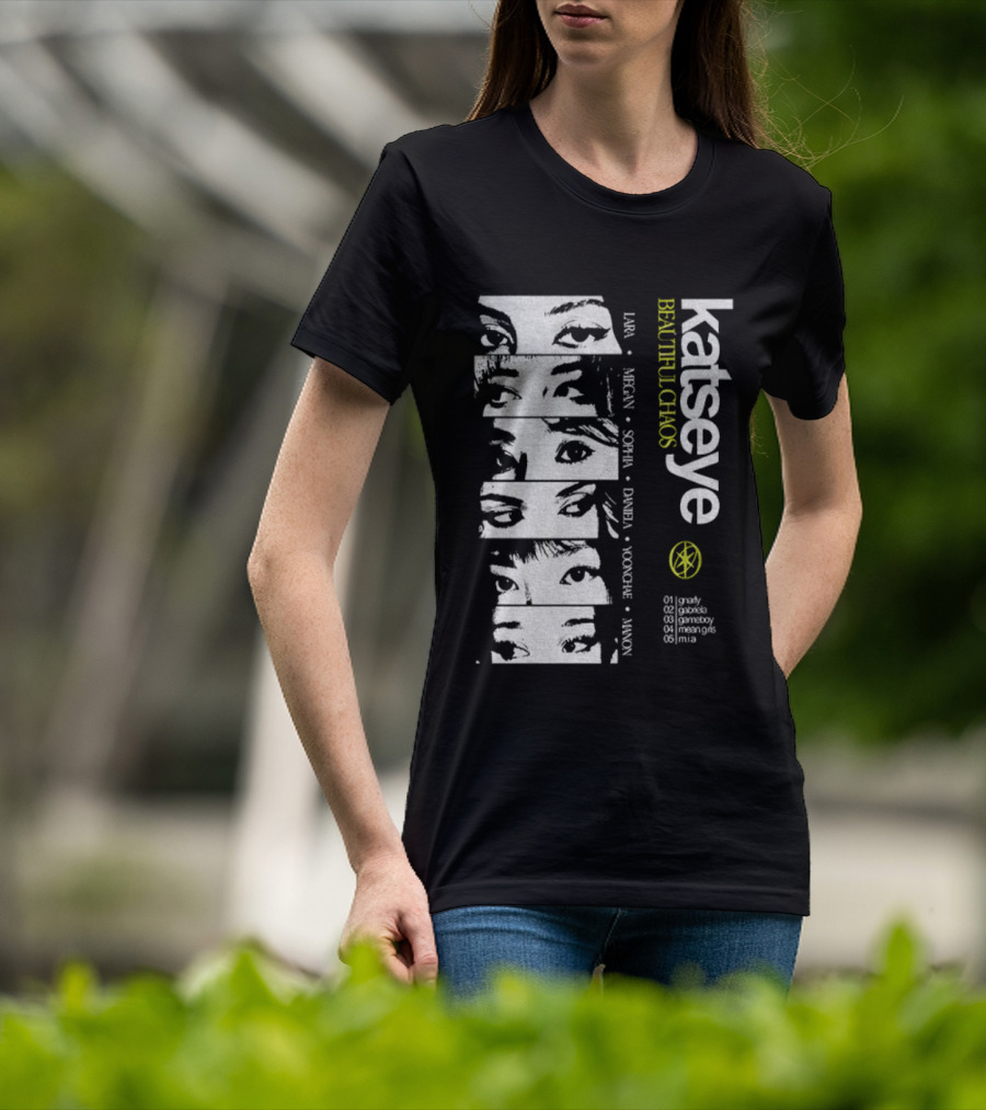 Katseye Beautiful Chaos 90s Kpop Lara Megan Sophia Daniela Yoonhee Jiwon Vintage T-Shirt