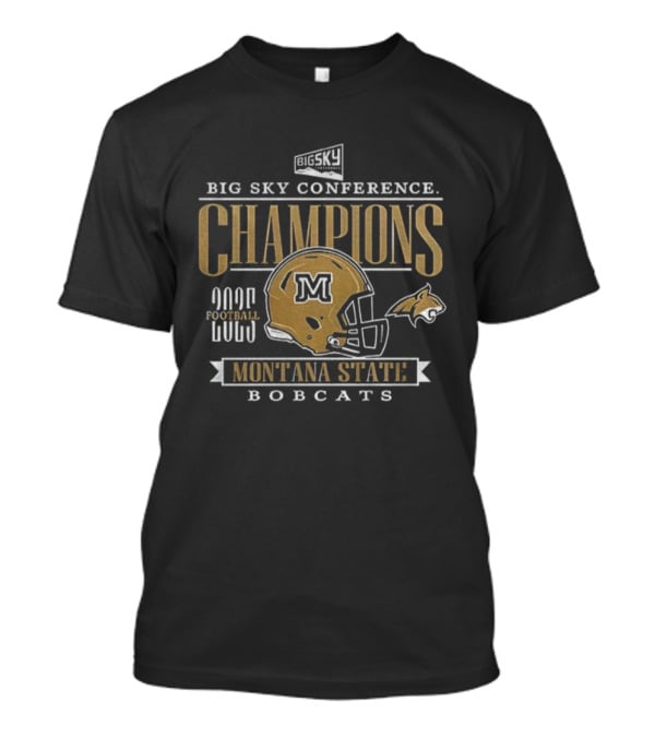 Big Sky Conference Champions 2025 Montana State Bobcats Football T-Shirt