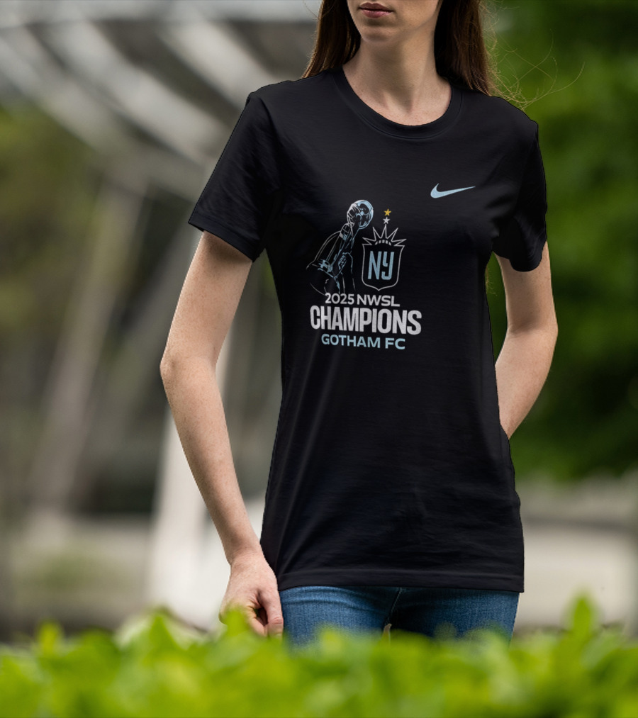 2025 NWSL Champions NJ Gotham FC New Jersey Soccer Victory T-Shirt