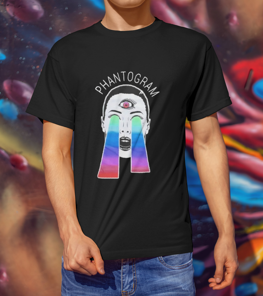 Phantogram Psychedelic Laser Eyes Third Eye Design T-Shirt