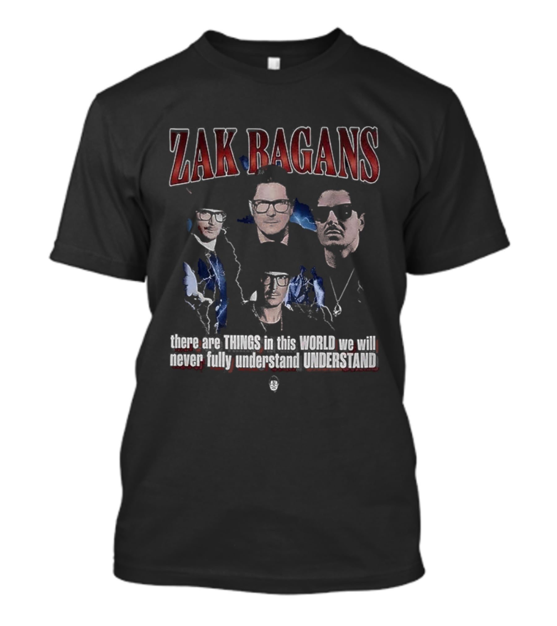 Zak Bagans Paranormal Investigations Bold Text Design T-Shirt