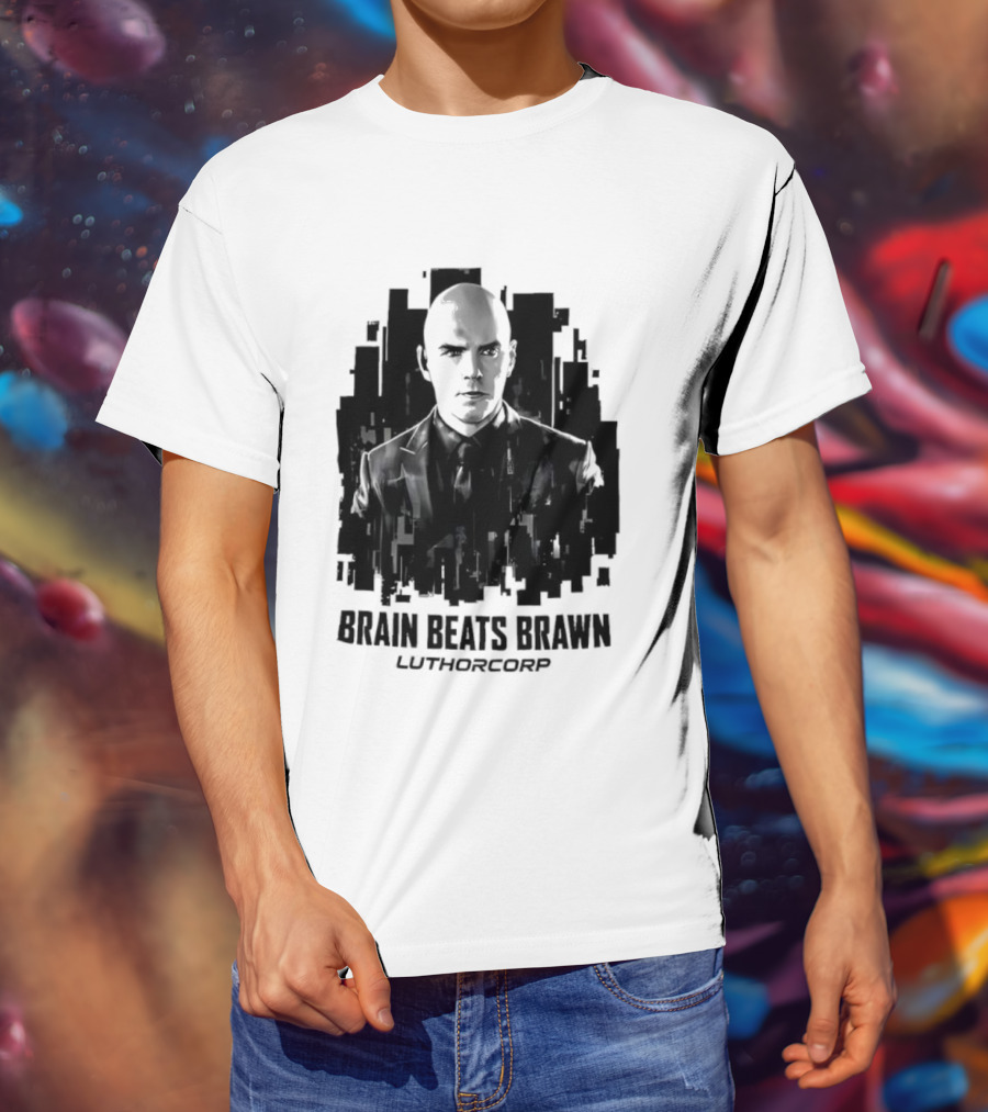 Brain Beats Brawn Luthorcorp Lex Luthor Villain Silhouette T-Shirt
