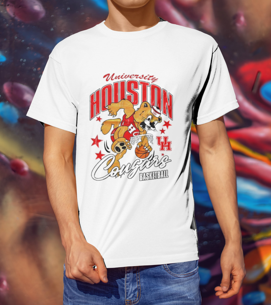 University Of Houston Cougars Basketball Mascot UH Stars T-Shirt