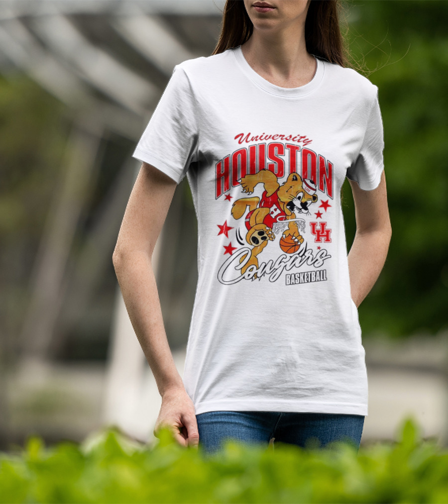 University Of Houston Cougars Basketball Mascot UH Stars T-Shirt