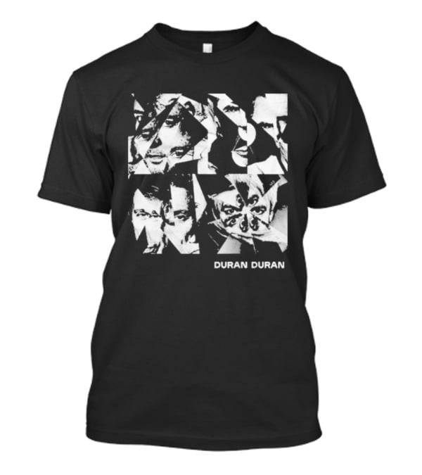 Duran Duran Mirror Collage Faces Band Name Retro Style T-Shirt