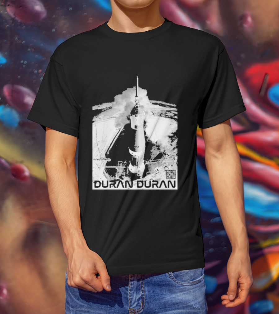 Duran Duran Rocket Launch Space Exploration Music Theme T-Shirt