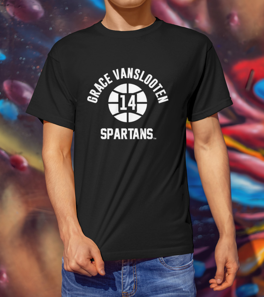 Grace VanSlooten 14 Spartans Basketball T-Shirt