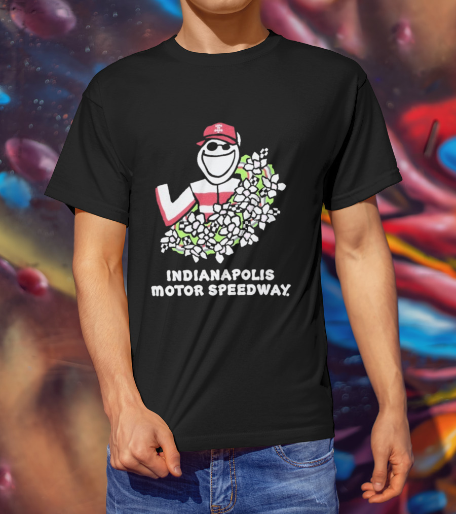 Indianapolis Motor Speedway Life Is Good Racing Wreath T-Shirt