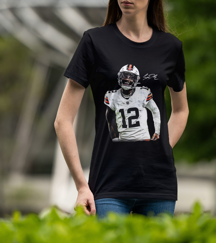 Cleveland Browns Shedeur Sanders Debut 12 Signature T-Shirt