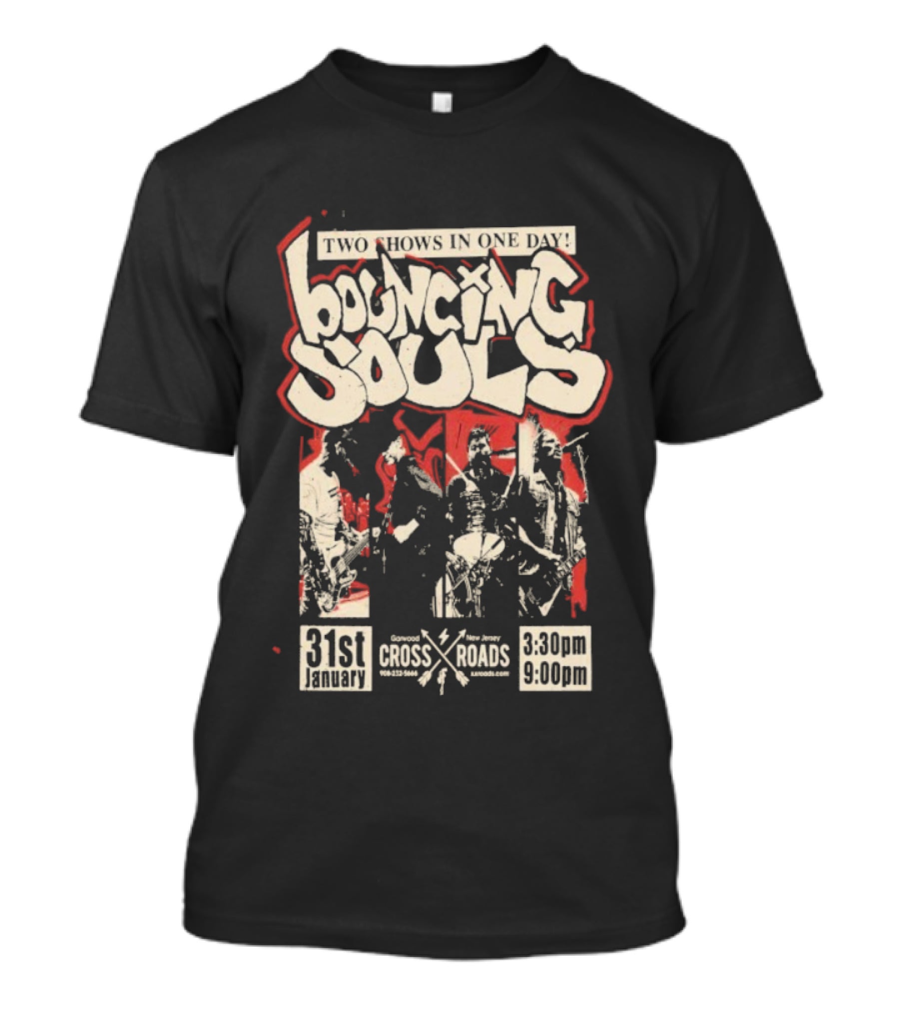 Bouncing Souls January 31 Crossroads Garwood New Jersey Concert Event T-Shirt