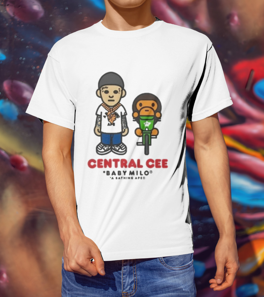 BAPE SYNA Central Cee Baby Milo A Bathing Ape Hip-Hop Streetwear Character T-Shirt