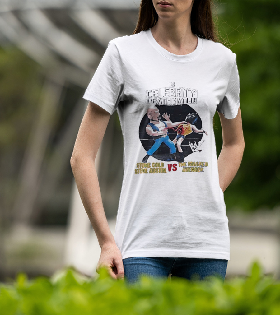 MTV Celebrity Deathmatch Stone Cold Steve Austin VS The Masked Avenger Showdown T-Shirt