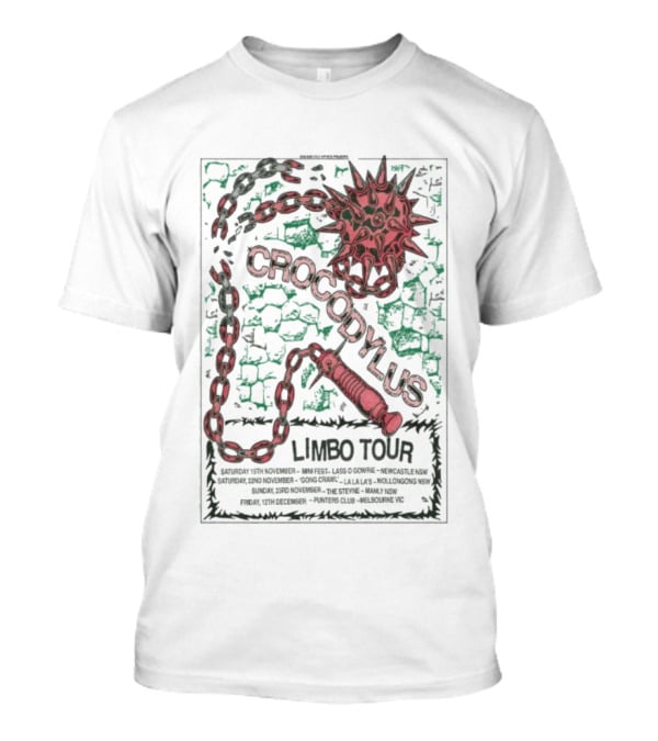 Crocodylus Limbo Tour 2025 Concert Dates Cities Tour Chain Mace Graphic T-Shirt