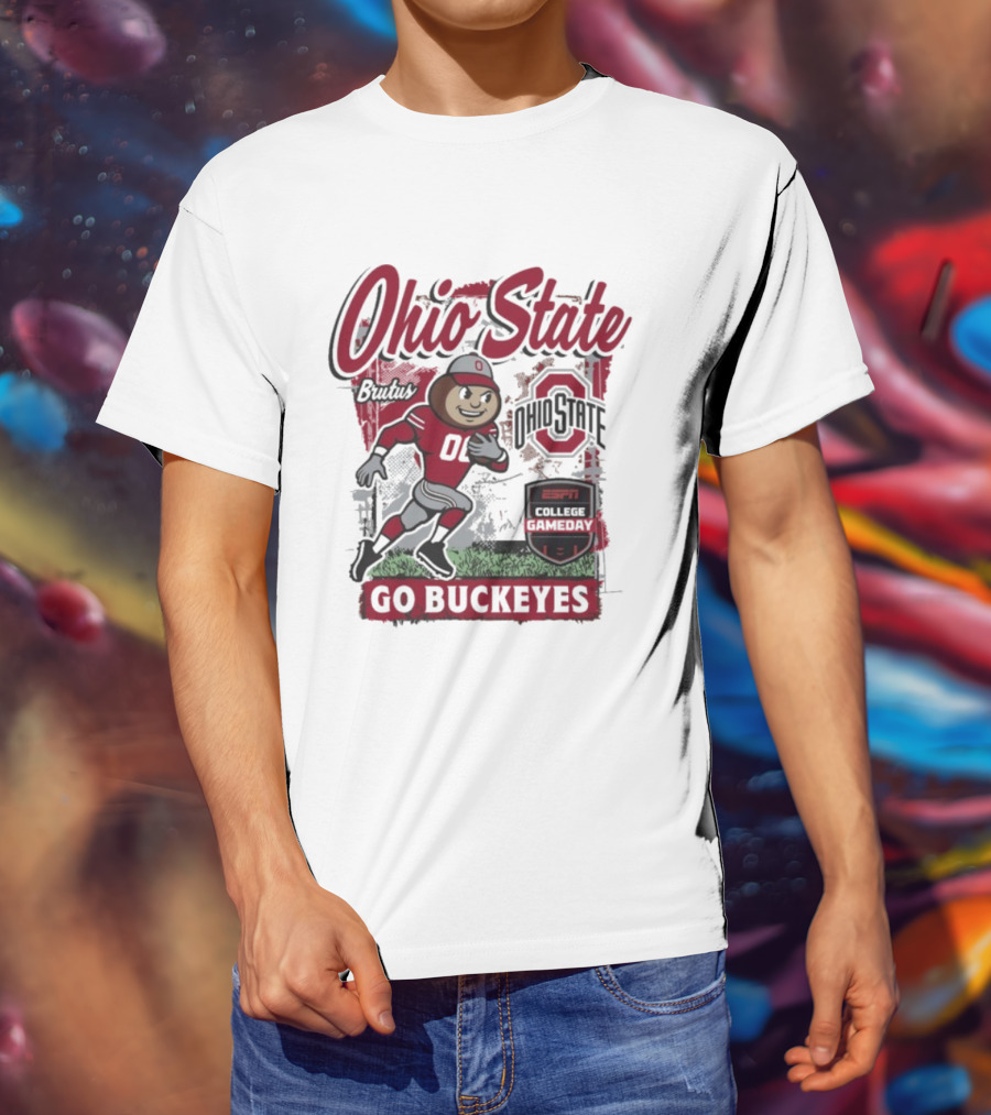 Ohio State Buckeyes Brutus ESPN College GameDay 2025 Go Buckeyes T-Shirt