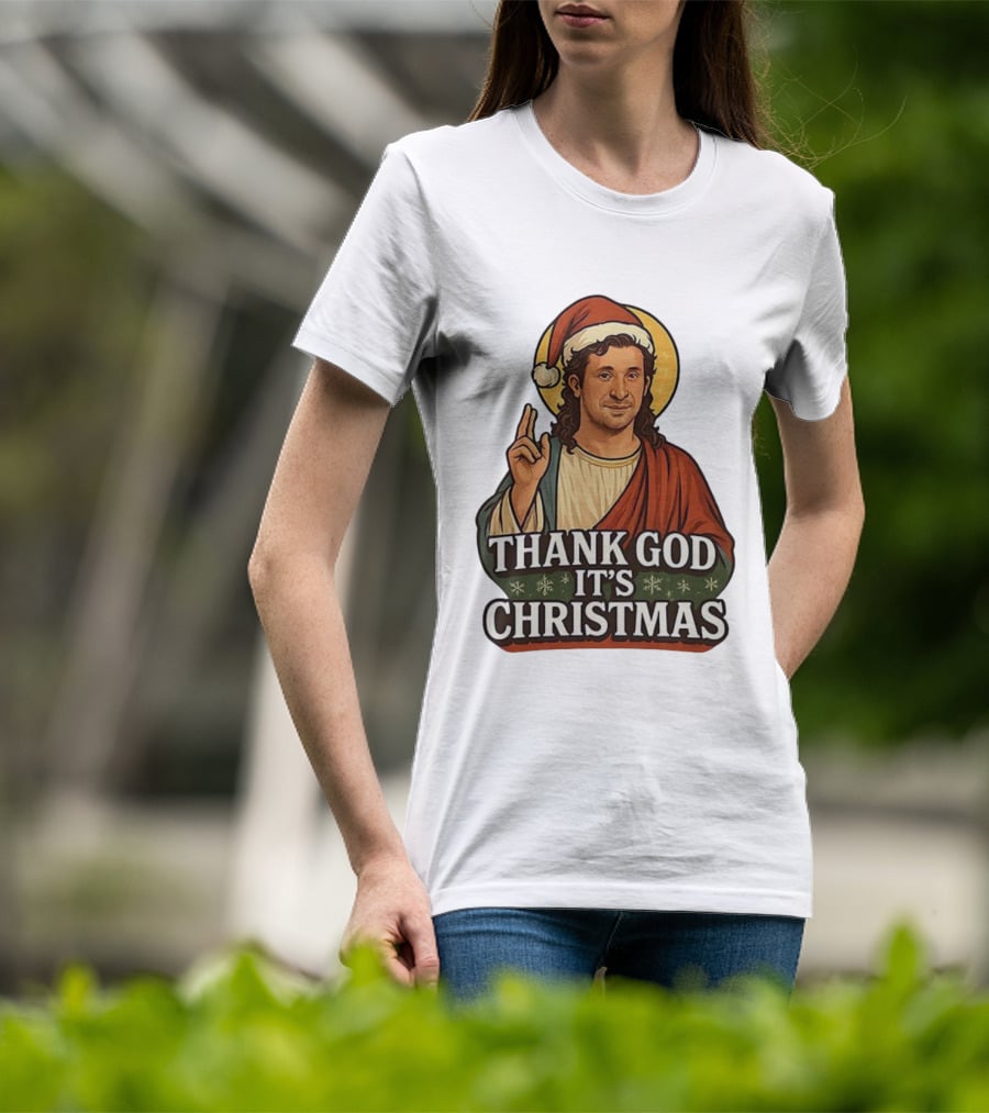 Thank God It’s Christmas Robbie Fowler Santa Christian Blessing T-Shirt