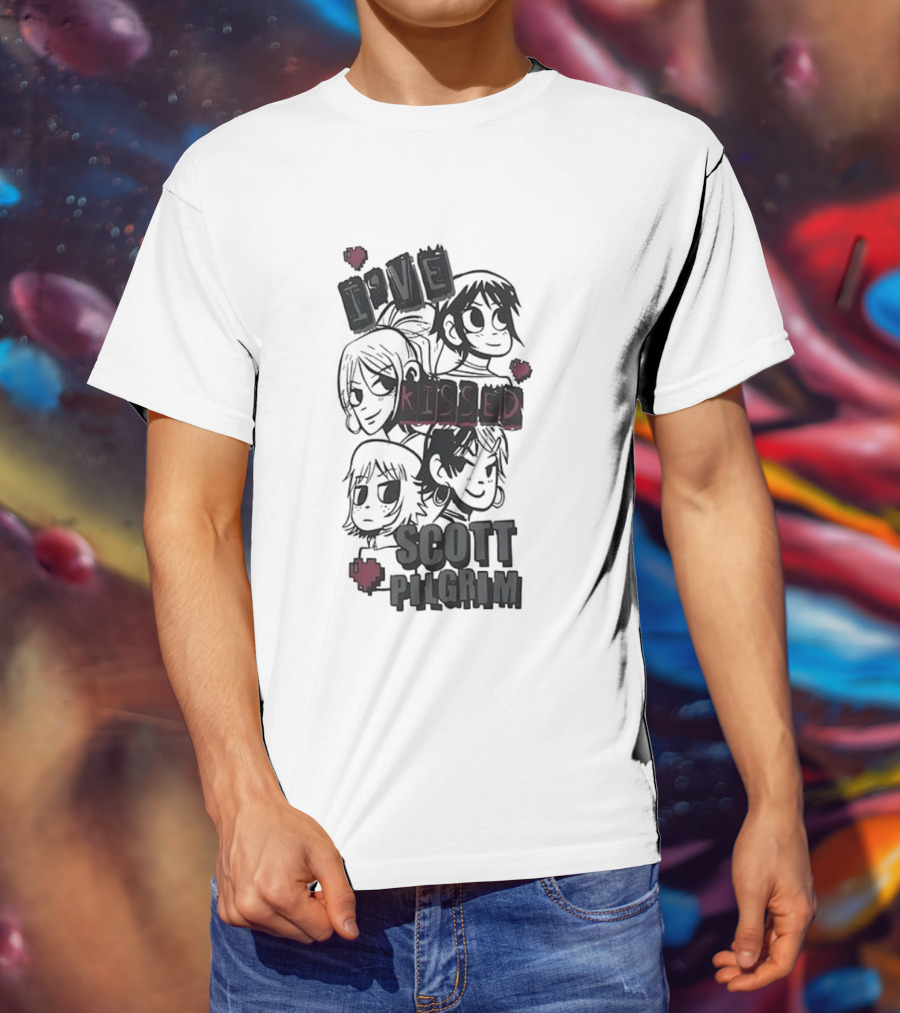 I’ve Kissed Scott Pilgrim Characters With Hearts T-Shirt