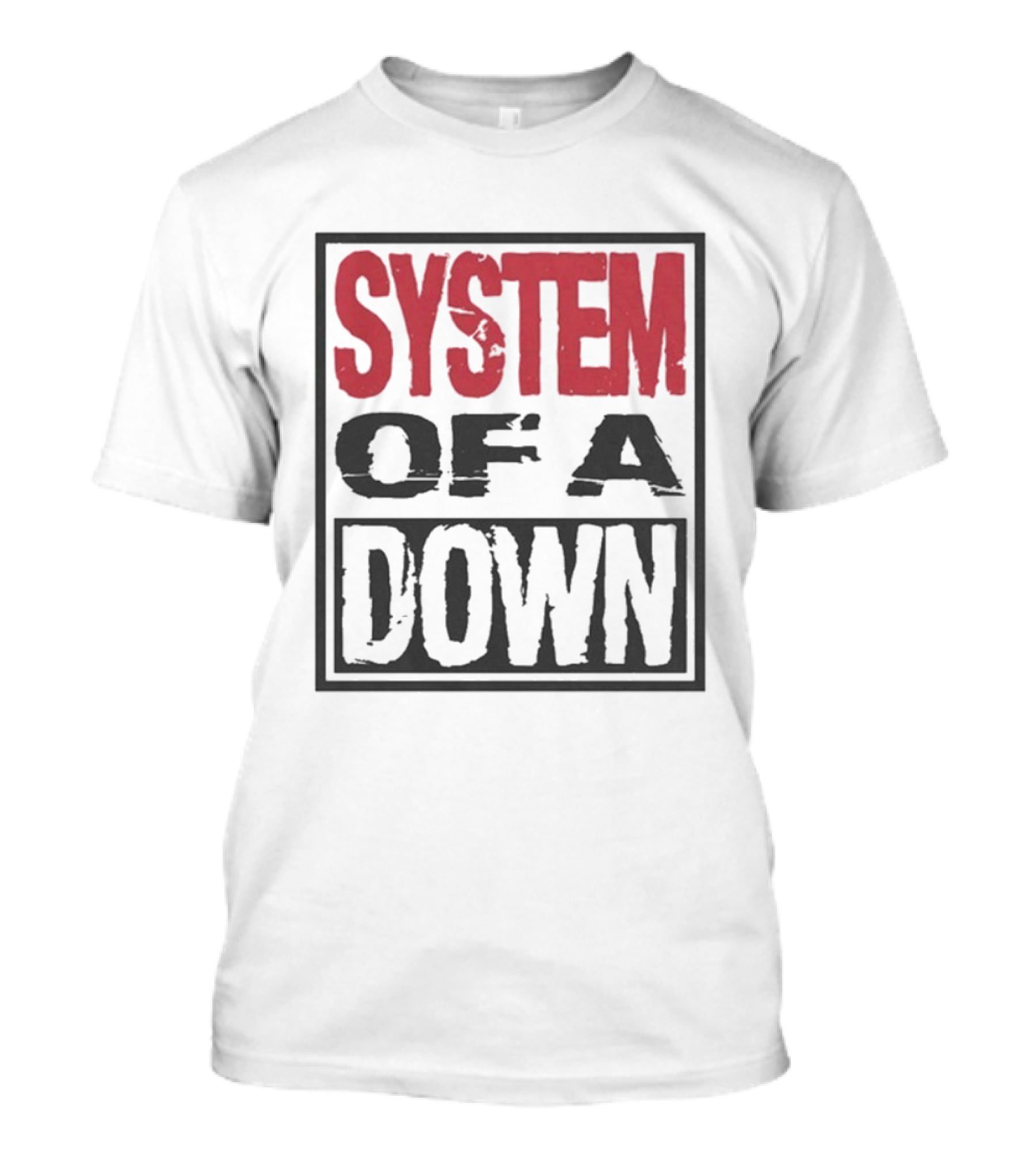 SYSTEM OF A DOWN Triple Stack Box Text Bold Style T-Shirt