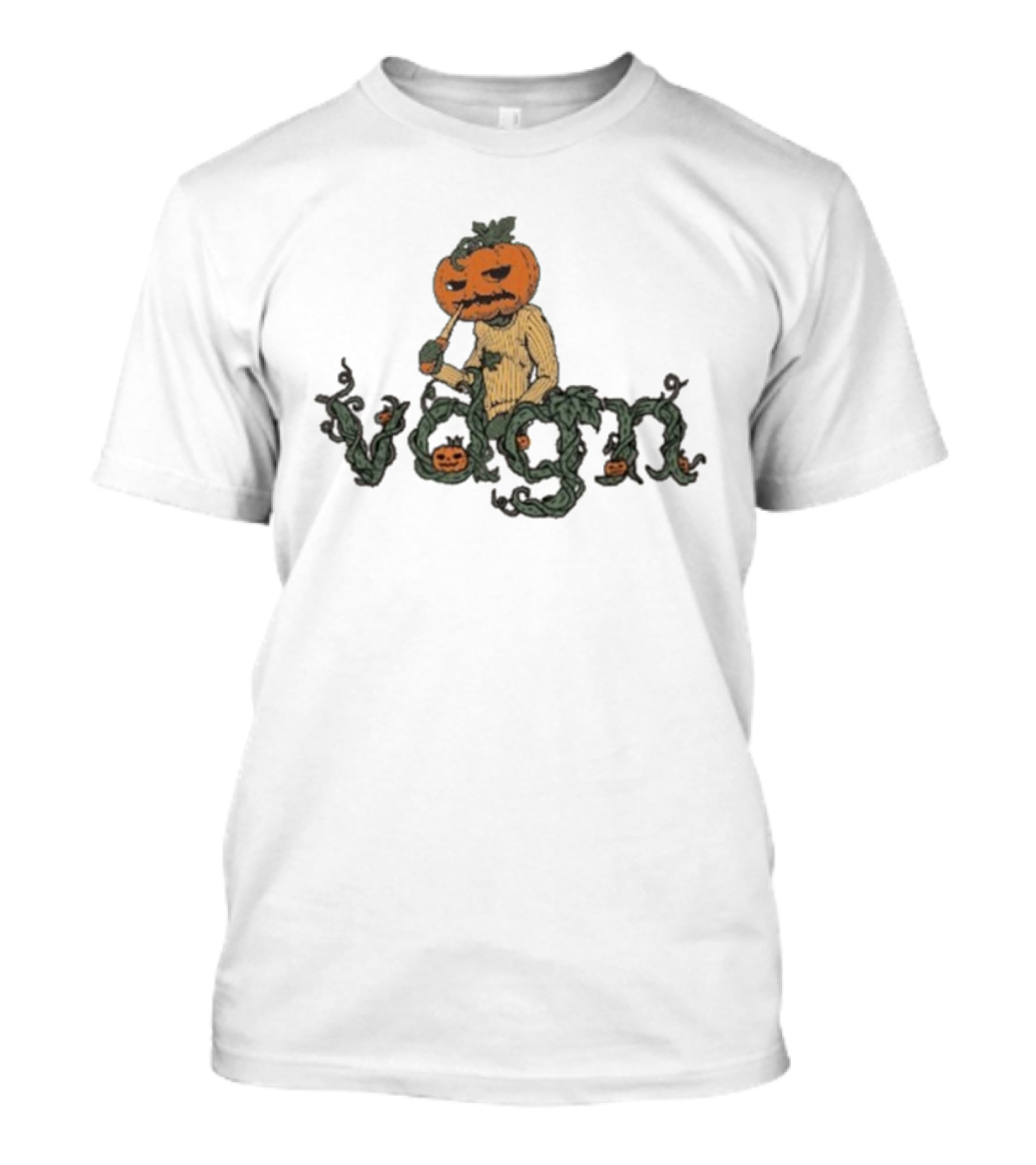 Vdgn Pumpkin Smoking Pipe Halloween Theme Sweater T-Shirt