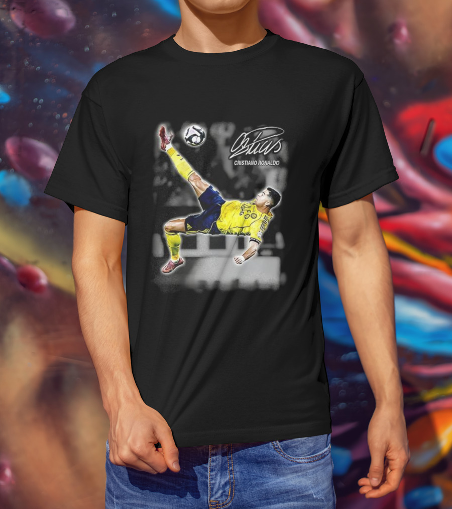 Cristiano Ronaldo Bicycle Kick 2025 Signature T-Shirt