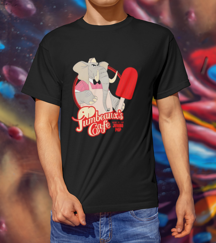 Disney Zootopia Jumbeaux’s Cafe Elephant Character Holding Ice Pop T-Shirt