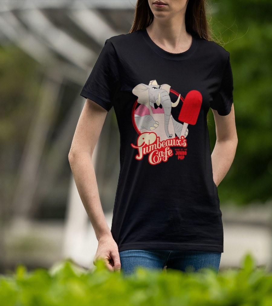 Disney Zootopia Jumbeaux’s Cafe Elephant Character Holding Ice Pop T-Shirt