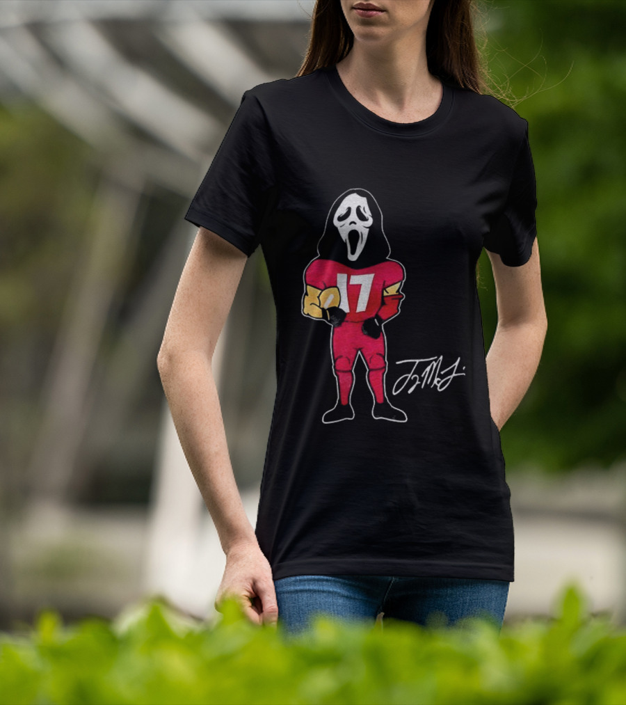 Ghostface Terry McLaurin 17 Washington Commanders NFL Football Signature T-Shirt