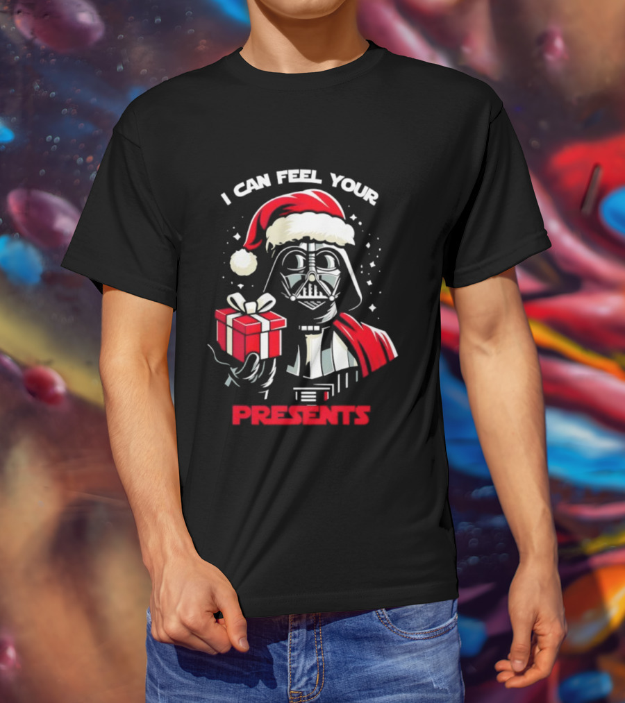 Star Wars Christmas Darth Vader Santa Can Feel Your Presents T-Shirt