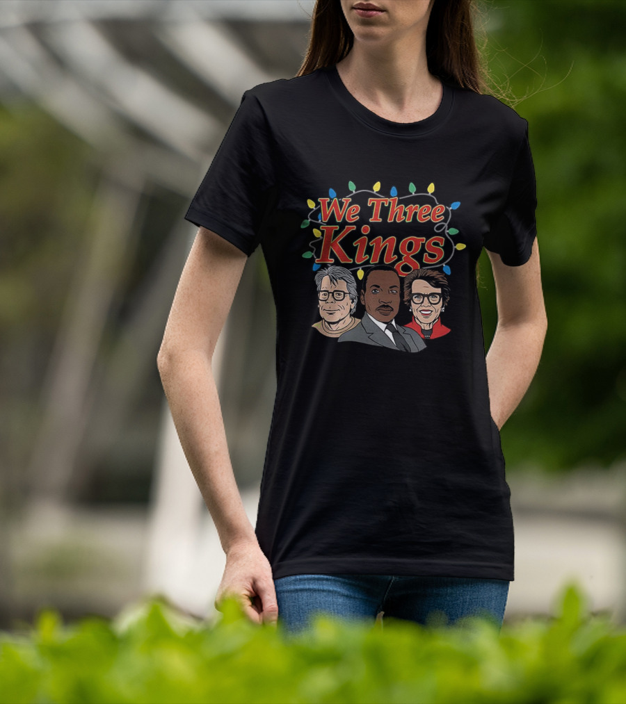 We Three Kings String Of Christmas Lights Cartoon T-Shirt