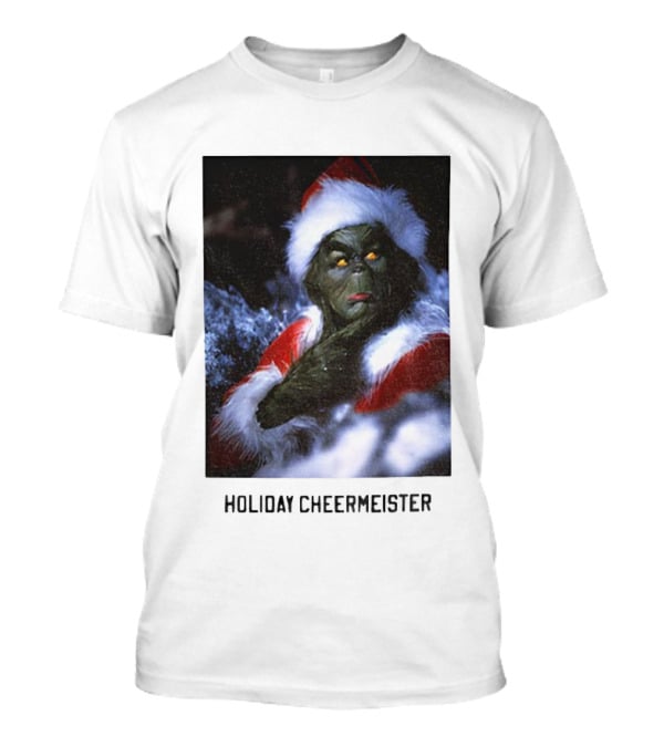 Holiday Cheermeister Funny Christmas Grinch Monster Santa Hat T-Shirt