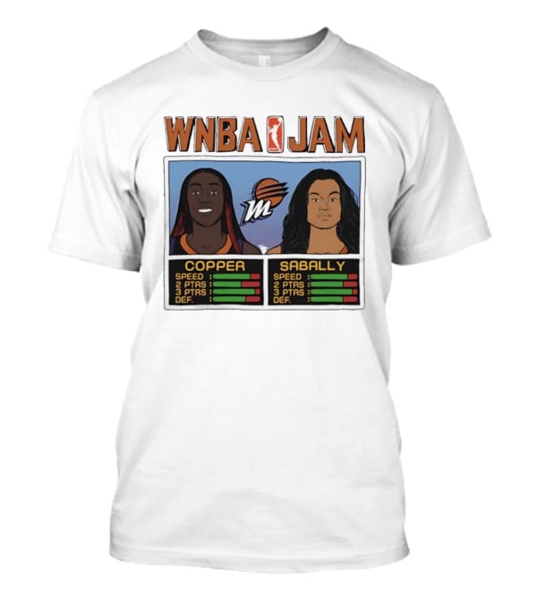WNBA Jam Kahleah Copper Satou Sabally Phoenix Mercury Basketball Style Homage T-Shirt