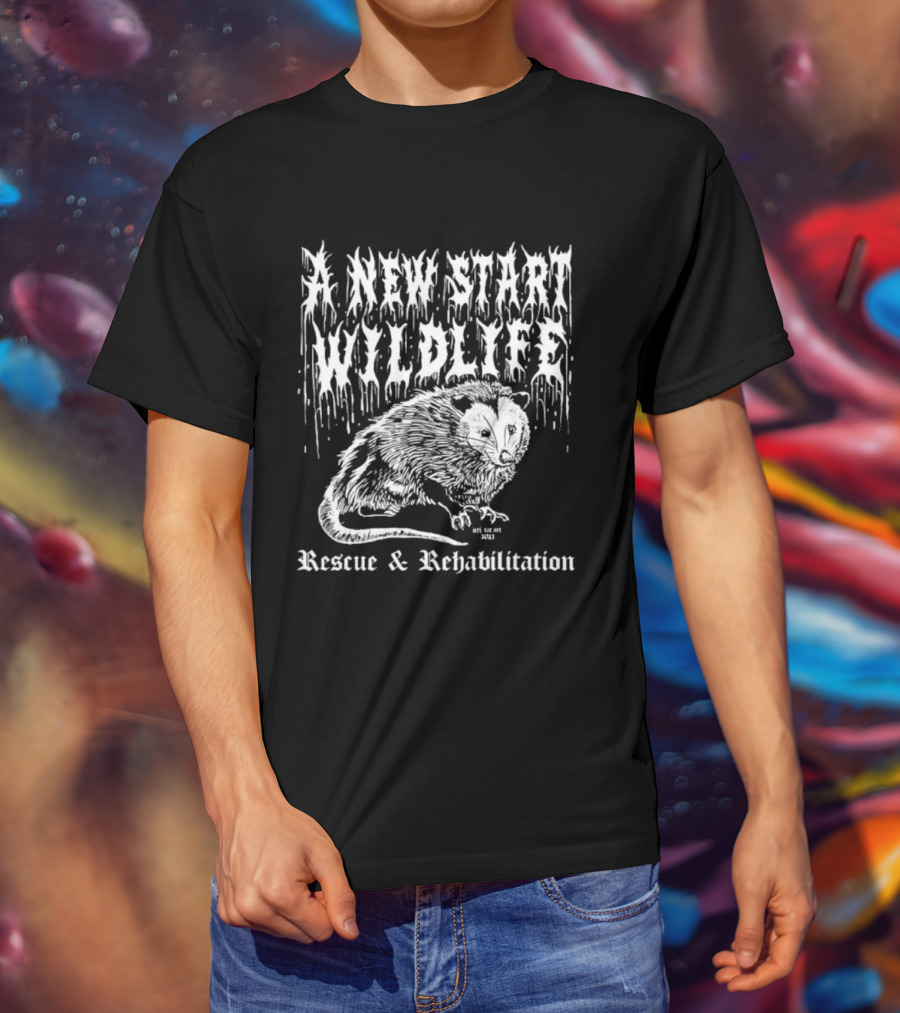A New Start Wildlife Rescue Rehabilitation Rat Design T-Shirt