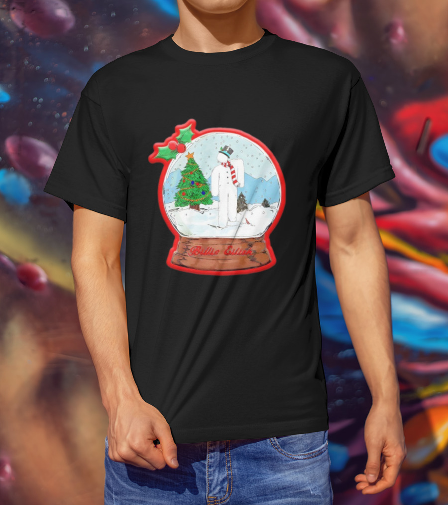 Billie Eilish Blohsh Christmas Snowglobe Ornament T-Shirt