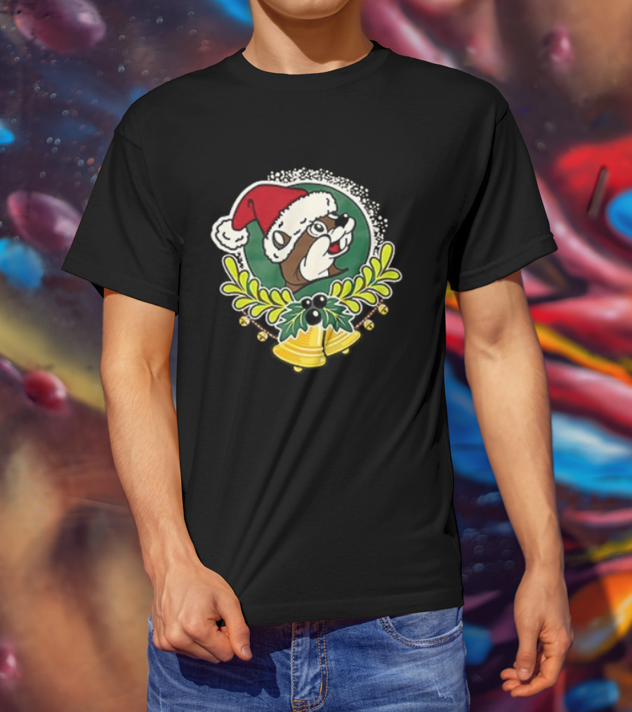 Buc-ee's Christmas 2025 Jingle All The Way Santa Beaver Holiday Cheer T-Shirt