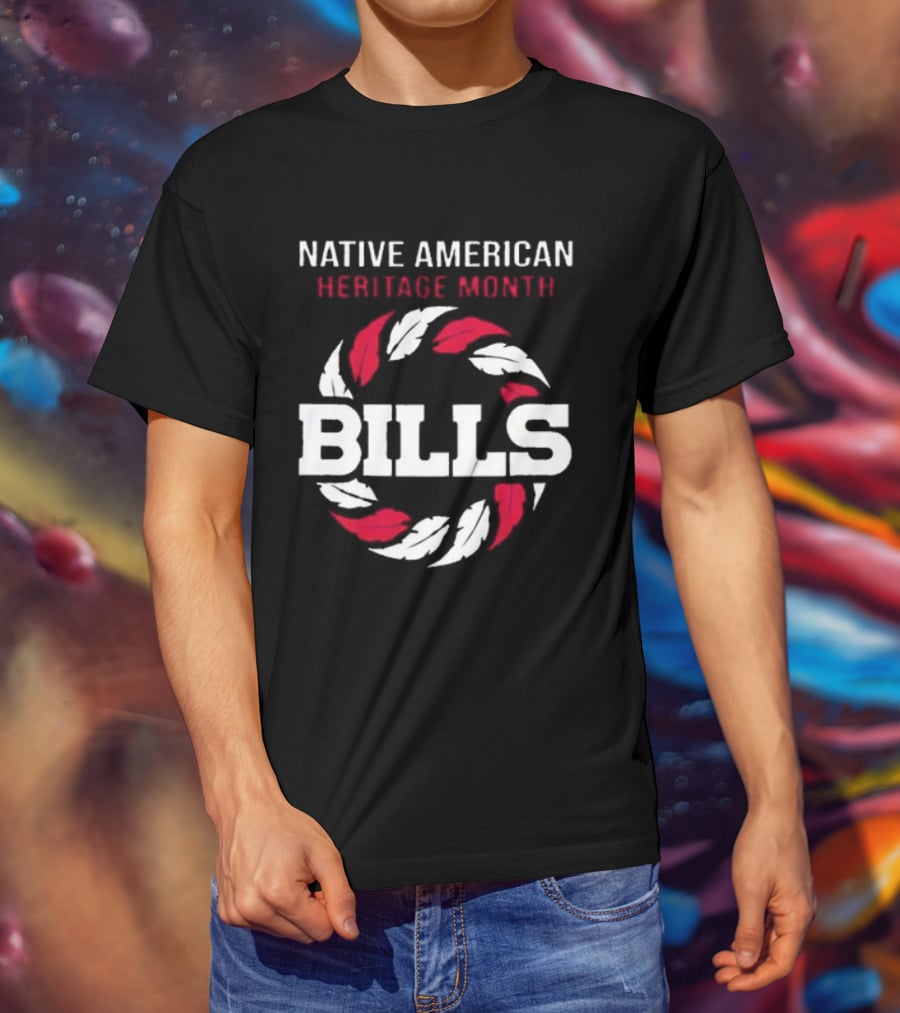 Buffalo Bills Native American Heritage Month Bills Wreath Design T-Shirt