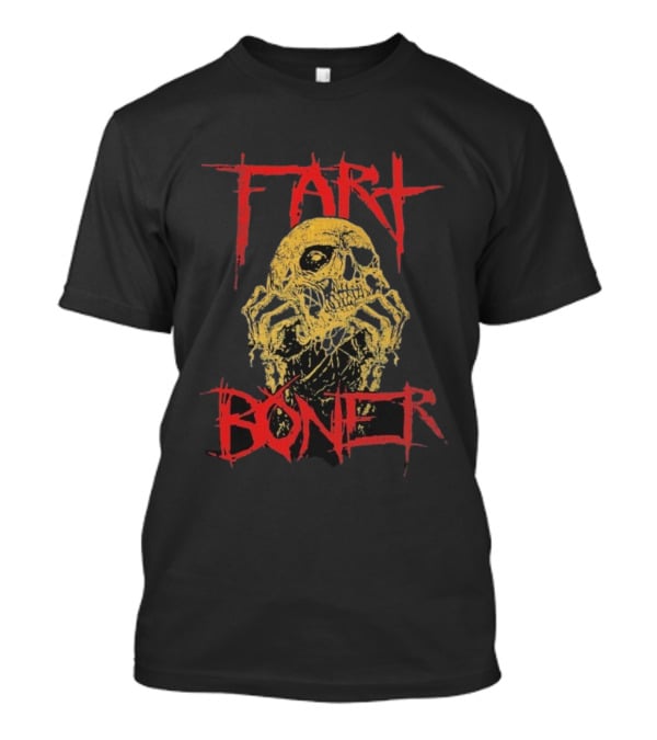 Fart Boner Skull Horror Punk Style Skeleton Yellow Red T-Shirt