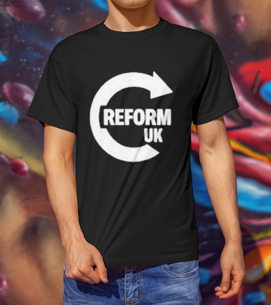 Reform UK Paul Doyle Political Symbol Arrow Circular Icon T-Shirt