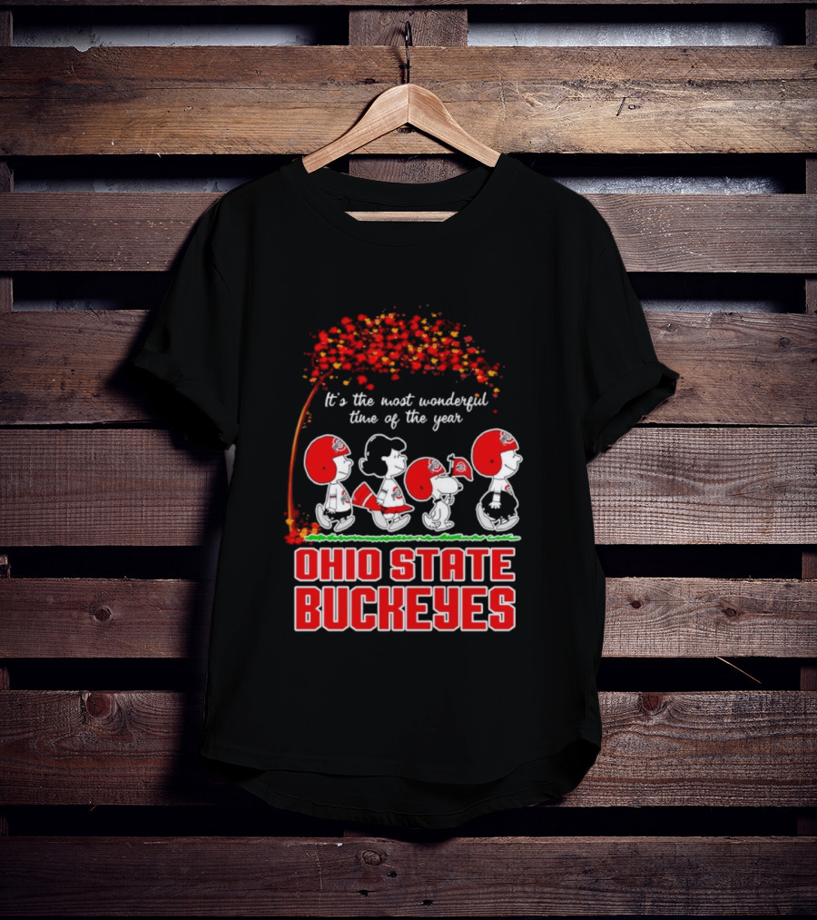 It's The Most Wonderful Time Peanuts Ohio State Buckeyes T-Shirt