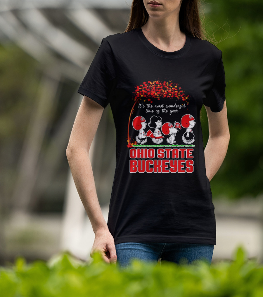 It's The Most Wonderful Time Peanuts Ohio State Buckeyes T-Shirt
