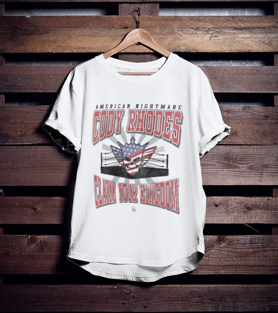 American Nightmare Cody Rhodes Claim Your Kingdom Wrestling Ring American Flag T-Shirt