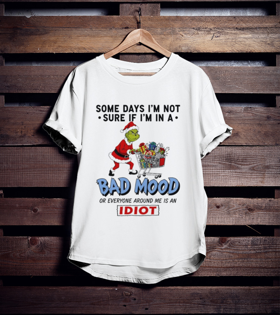 Grinch Some Days I'm Not Sure If I'm In A Bad Mood Or Everyone Around Me Is An Idiot T-Shirt