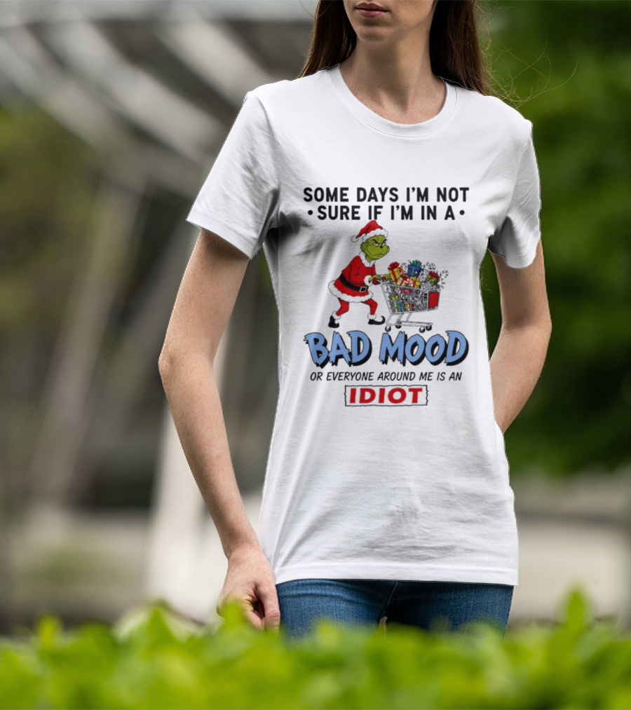 Grinch Some Days I'm Not Sure If I'm In A Bad Mood Or Everyone Around Me Is An Idiot T-Shirt