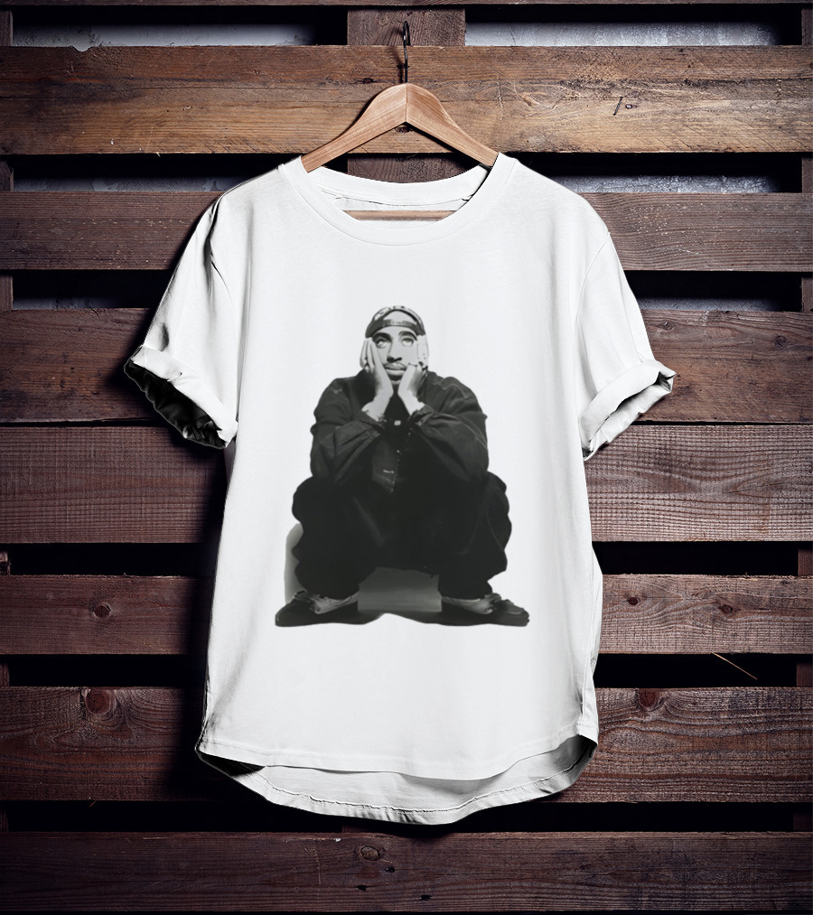 Pedro Pascal Sits Like Tupac Iconic Pose T-Shirt
