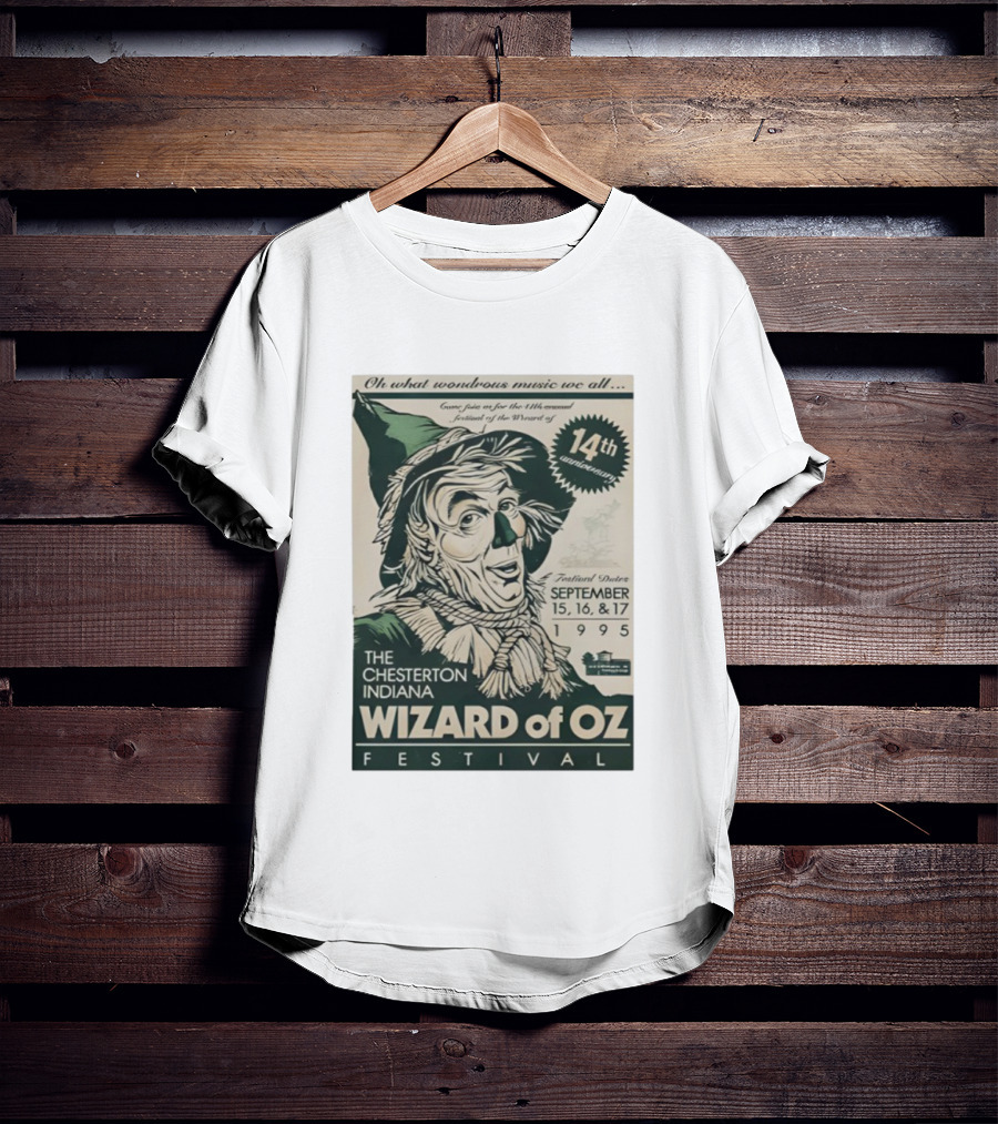 The Chesterton Indiana Wizard Of Oz Festival 14th Annual 1995 September 15 16 17 Flyer T-Shirt