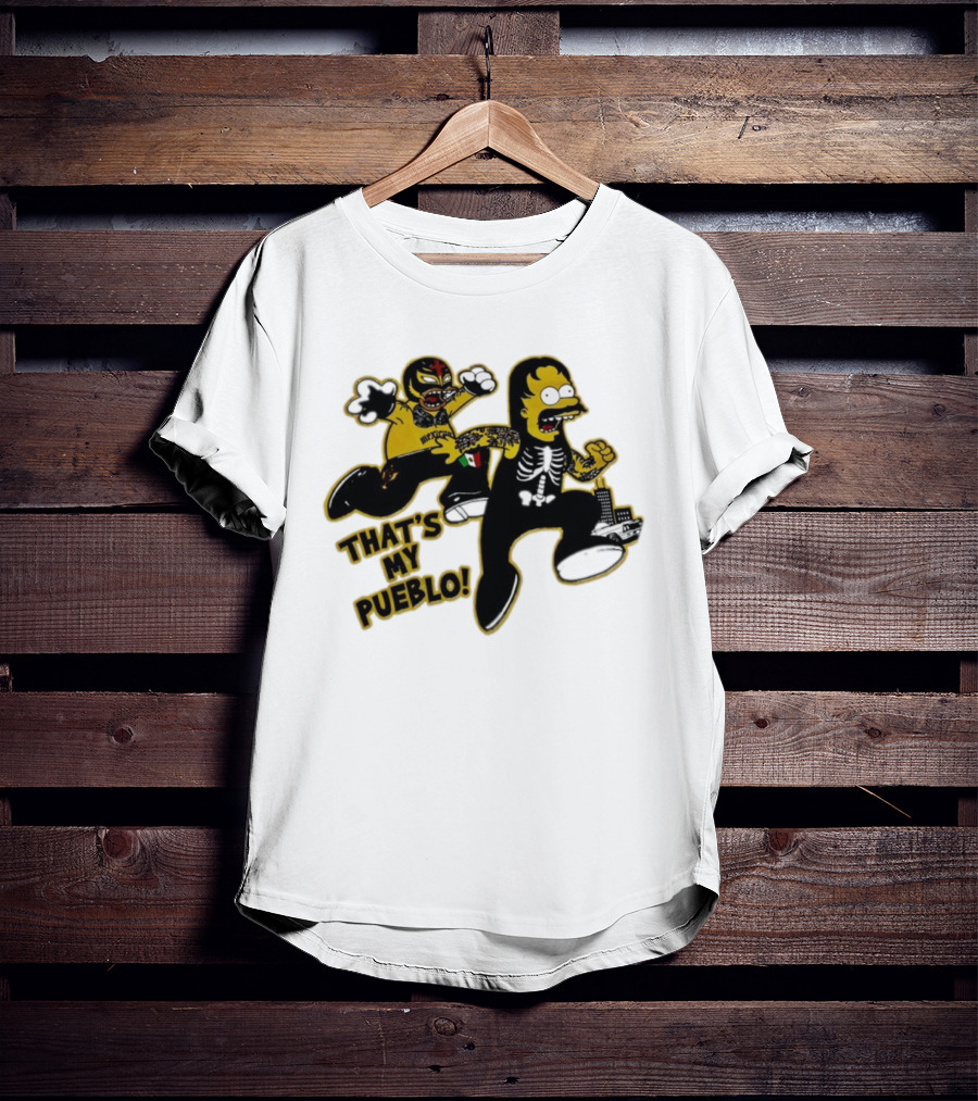 -The Simpsons Rey Mysterio That's My Pueblo San Diego Collaboration- T-Shirt