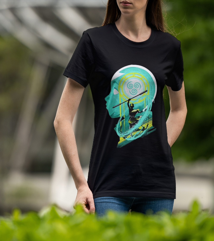 Aang Avatar The Last Airbender Water Tribe Symbol Silhouette T-Shirt
