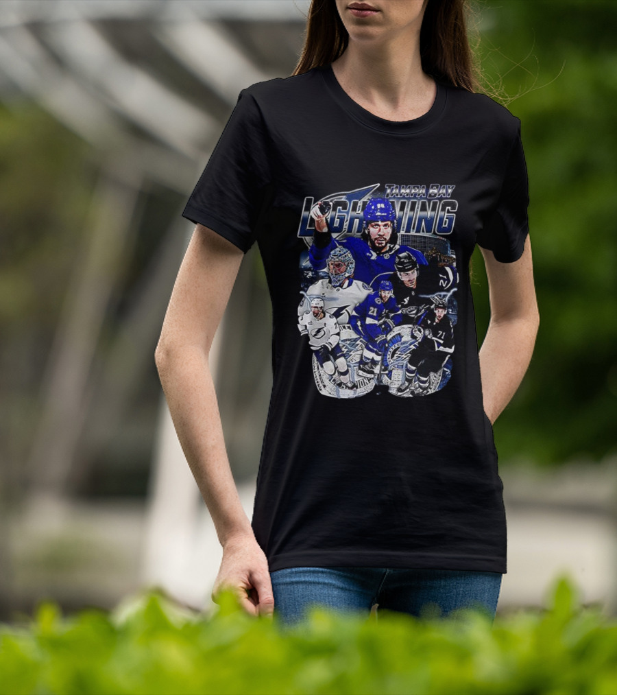 Tampa Bay Lightning Champions Player Montage Team Spirit T-Shirt