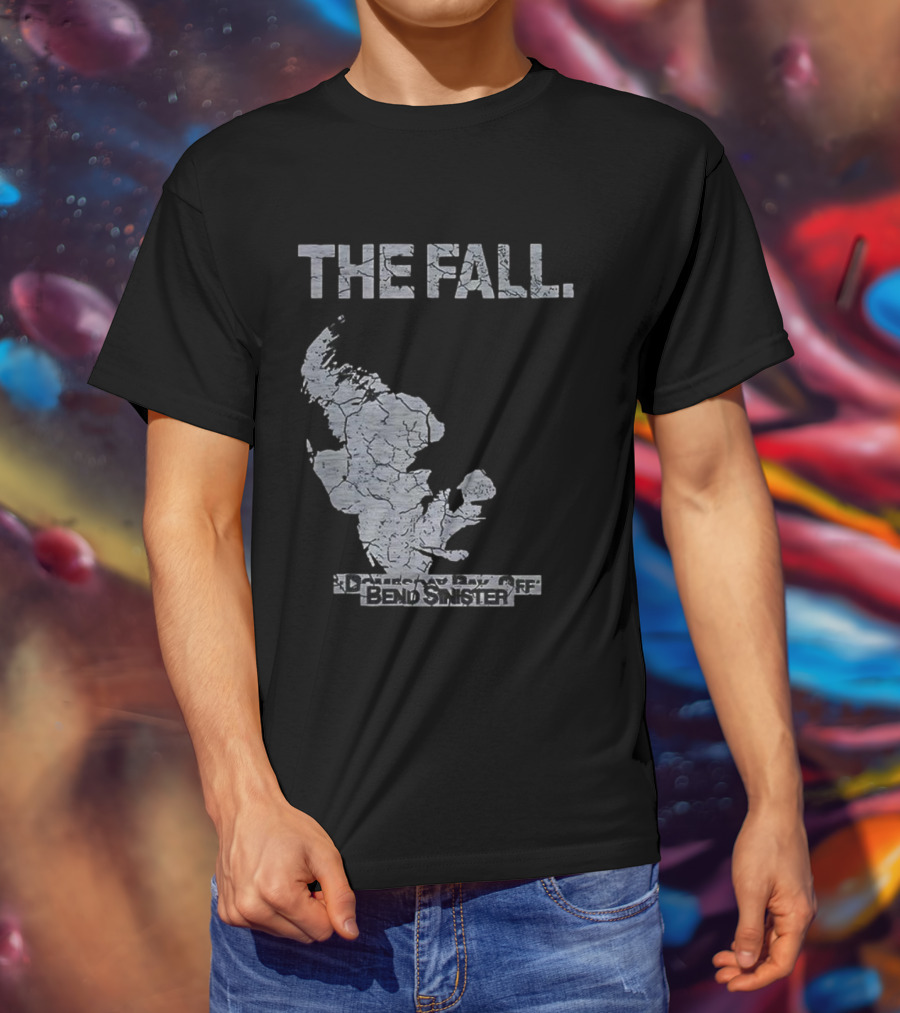 Bend Sinister The Fall Map Cracked Text Style T-Shirt