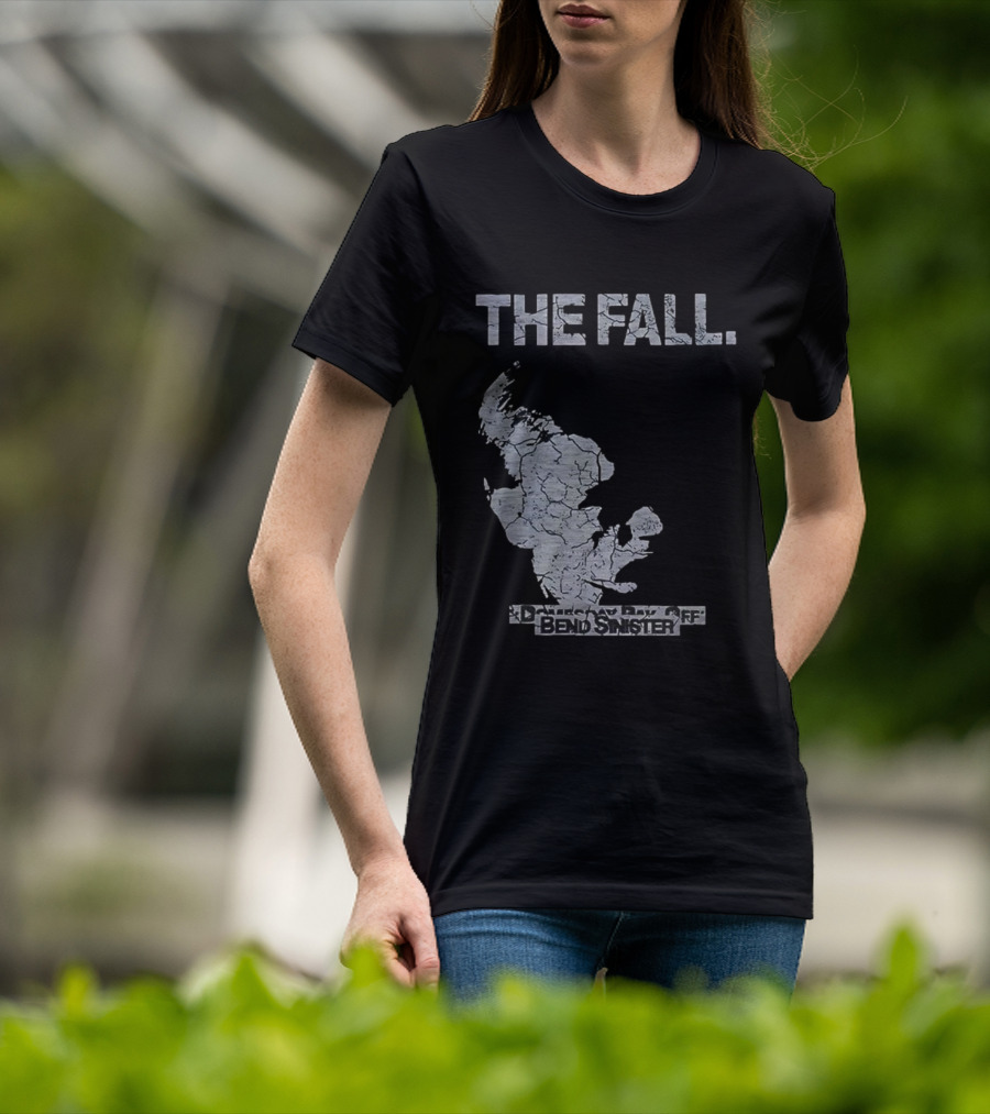 Bend Sinister The Fall Map Cracked Text Style T-Shirt