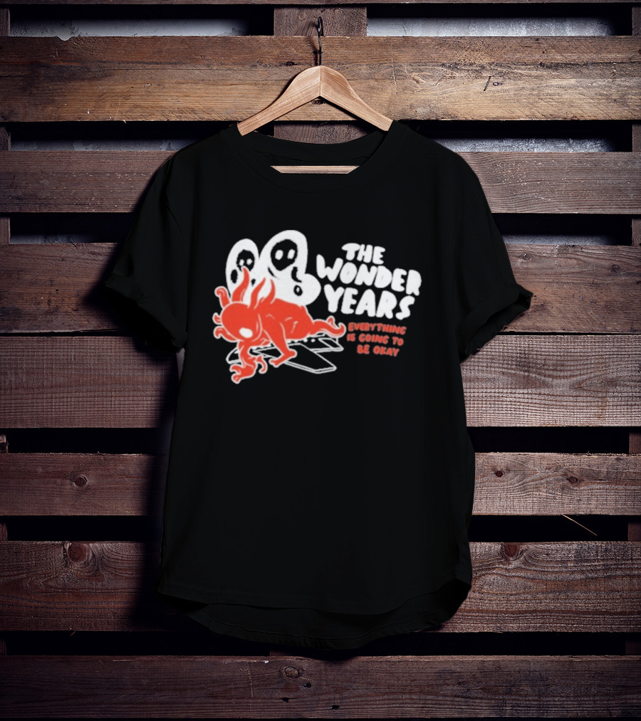 The Wonder Years Everything Is Going To Be Okay Anniversary 2025 Event Ghostly Red Creature Design T-Shirt